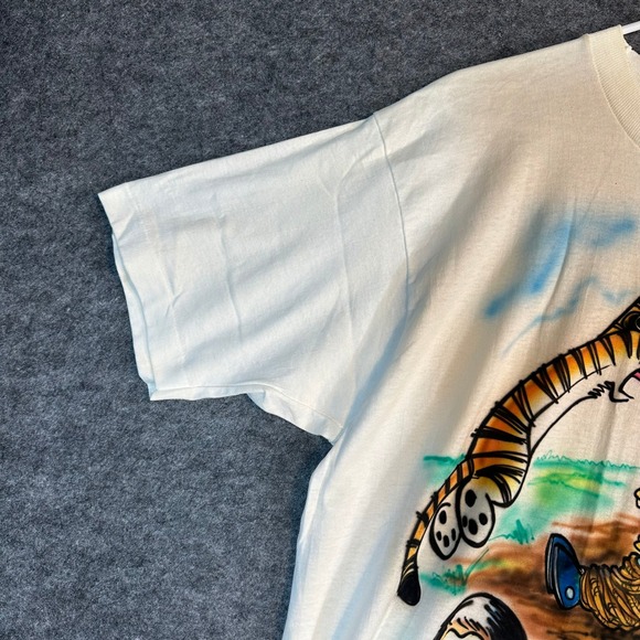 Vintage Single Stitch Calvin and Hobbes Airbrushed T Shirt Men's XL - Picture 9 of 15